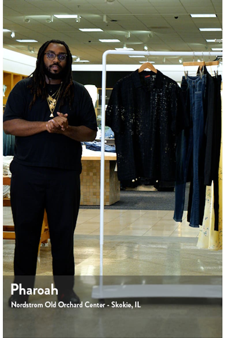 Lace Short Sleeve Button-Up Shirt video