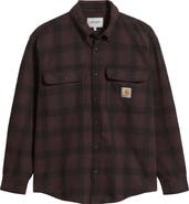 Carhartt Work In Progress Edmands Plaid Cotton Twill Button-Down Shirt
