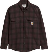Carhartt Work In Progress Edmands Plaid Cotton Twill Button-Down Shirt