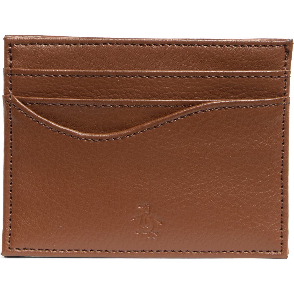 Original Penguin Pebbled Leather Card Case