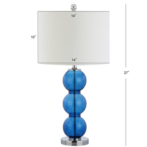 Jonathan Y Designs Set Of 2 Bella 27in Glass Triple-sphere Led Table Lamps