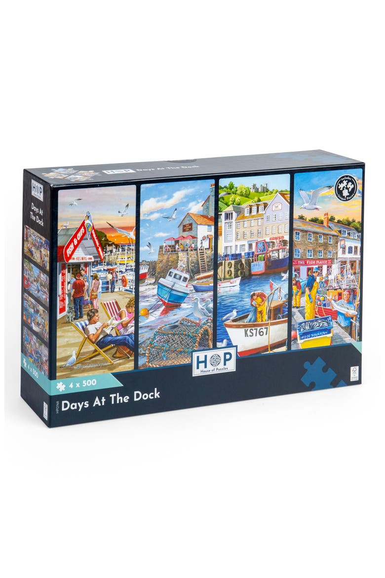 Days at the Dock Assorted 4-Pack 500-Piece Jigsaw Puzzles, Main, color, NONE