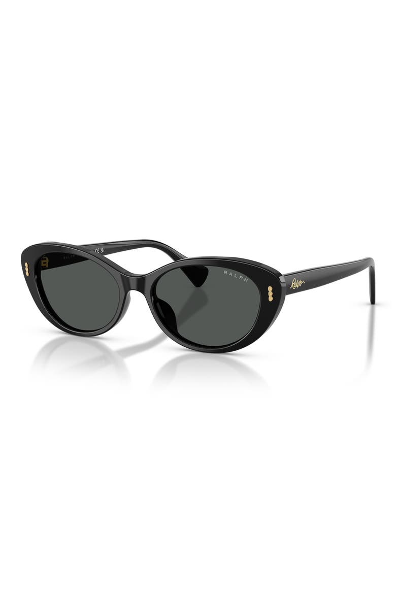 RA5350U 53mm Oval Sunglasses, Alternate, color, SHINY BLACK / GREY