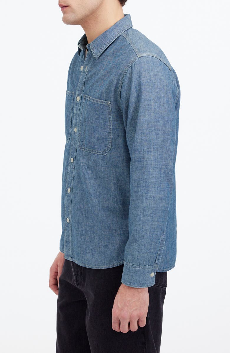 Madewell Chambray Button-Up Shirt, Alternate, color, Hydetown Wash