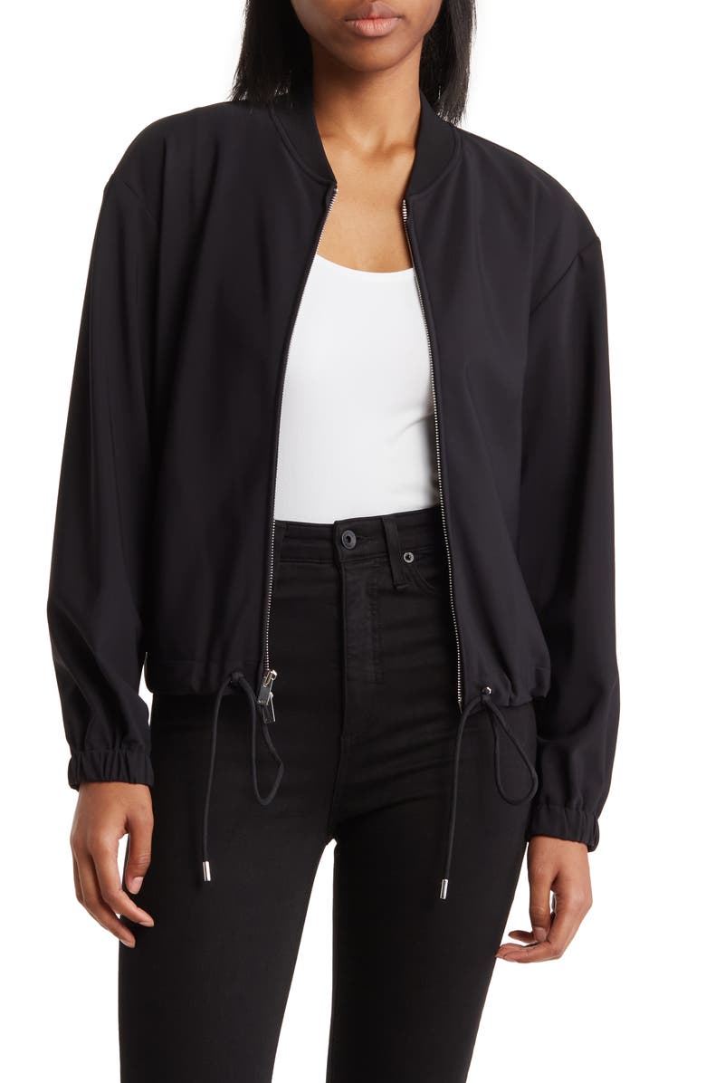 Theory Cropped Zip Jacket, Main, color, Black