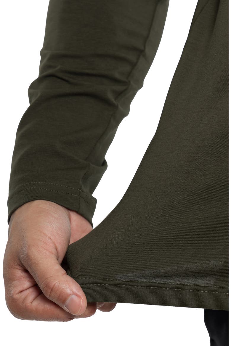 Long Sleeve Hooded T-Shirt, Alternate, color, ARMY GREEN