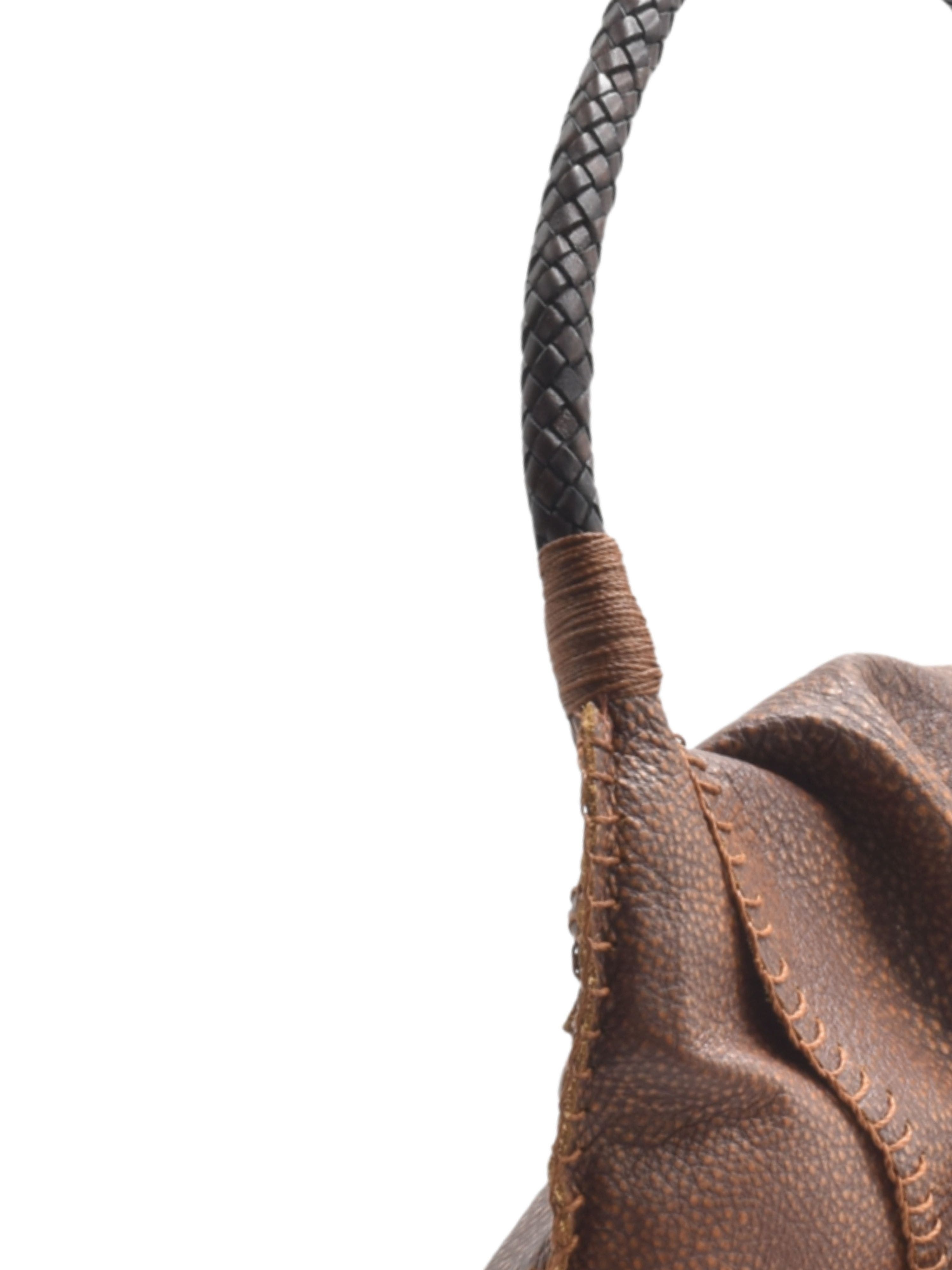 Carlos Falchi Shoulder Butterfly Leather Bag, Alternate, color, Whiskey