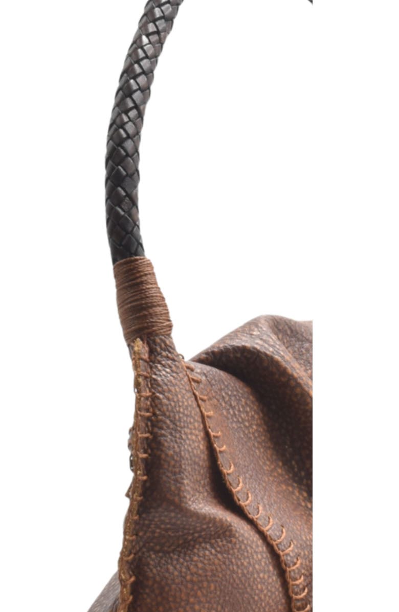 Carlos Falchi Shoulder Butterfly Leather Bag, Alternate, color, Whiskey