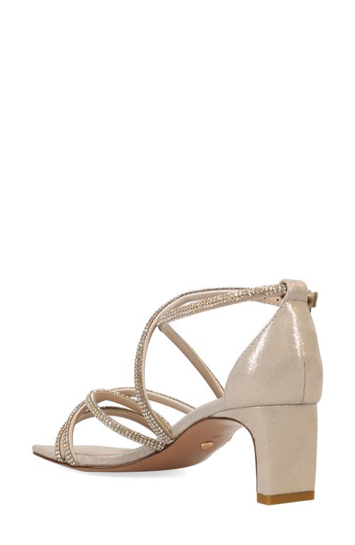 Pelle Moda Teena Ankle Strap Sandal In Dk Taupe Shimmer