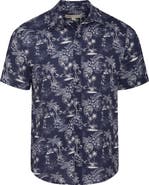 Onia Short Sleeve Linen Blend Button-Up Shirt