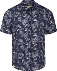 Onia Short Sleeve Linen Blend Button-Up Shirt