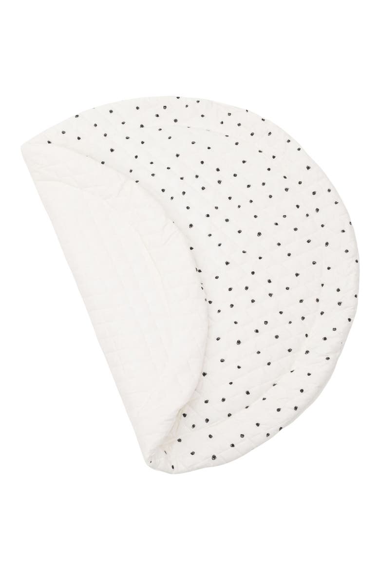 Extra Padded Round Play Mat, Alternate, color, BLACK SQUIGGLE DOT