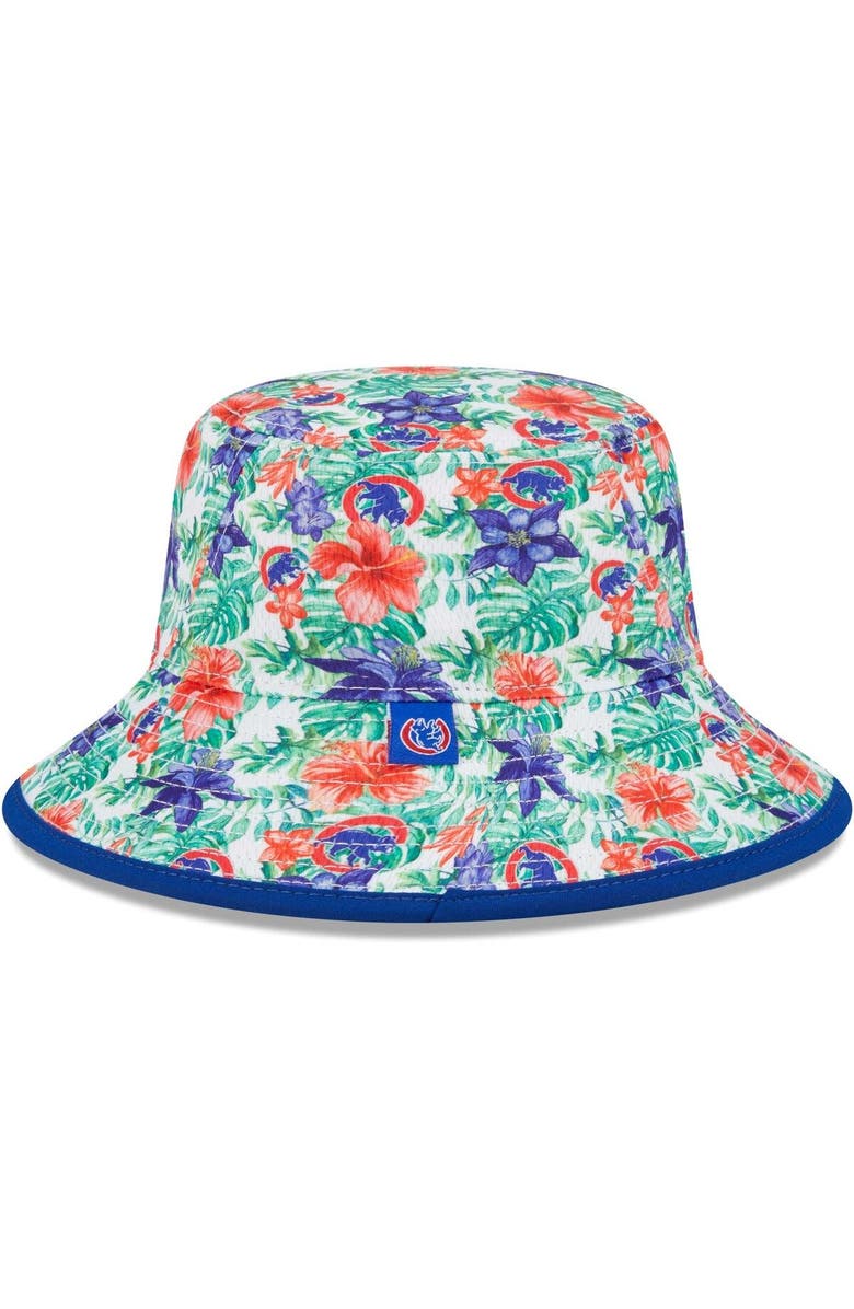 New Era Men's New Era Chicago Cubs Tropic Floral Bucket Hat, Alternate, color, Royal