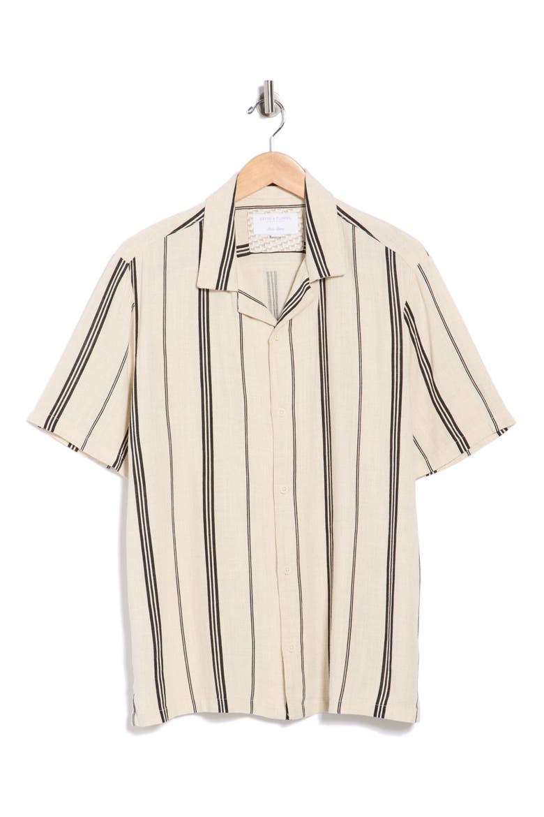 Stripe Camp Shirt, Alternate, color, CREAM