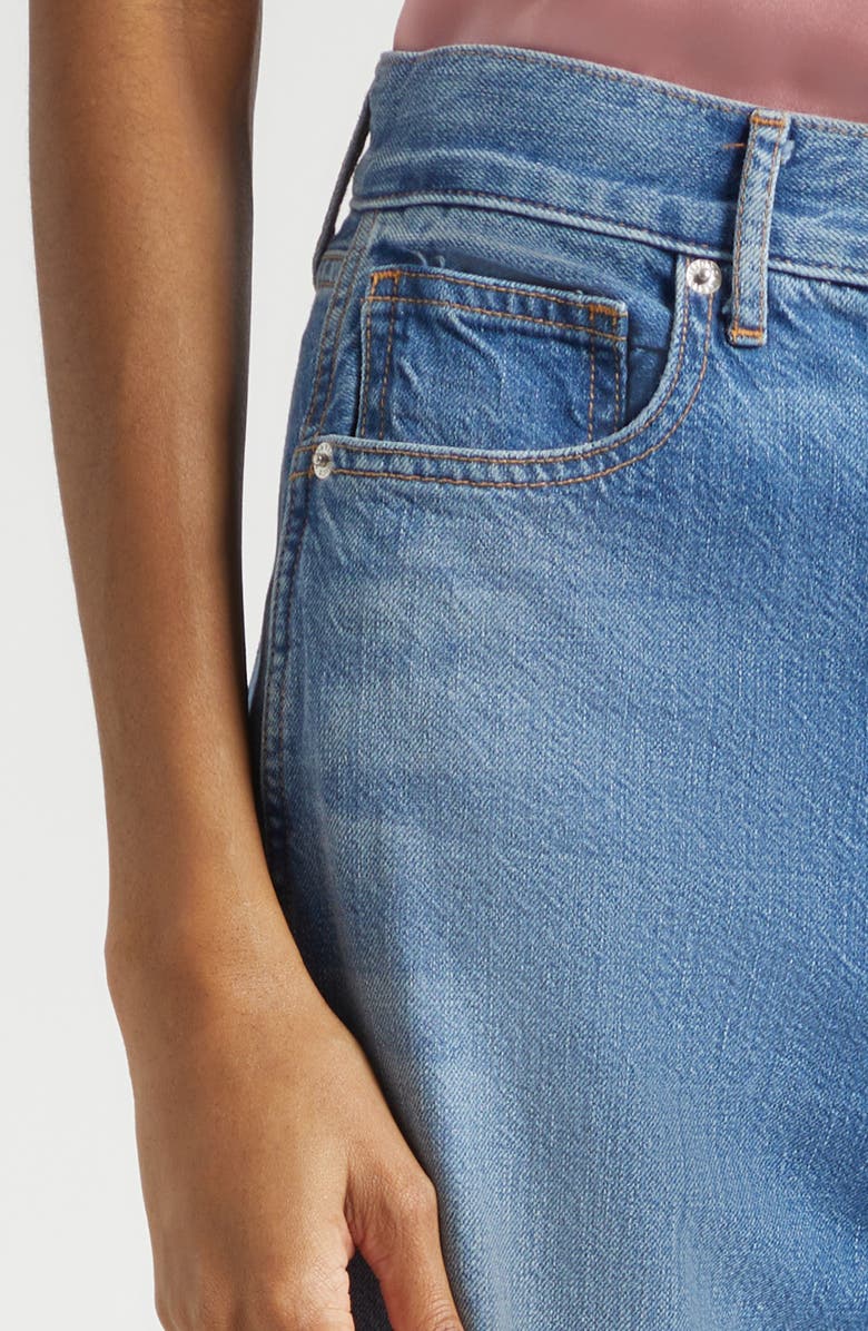 Veronica Beard Taylor High Waist Crop Wide Leg Jeans, Alternate, color, French Kiss