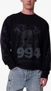 mnml Crossbones Oversize Long Sleeve Cotton Graphic T-Shirt