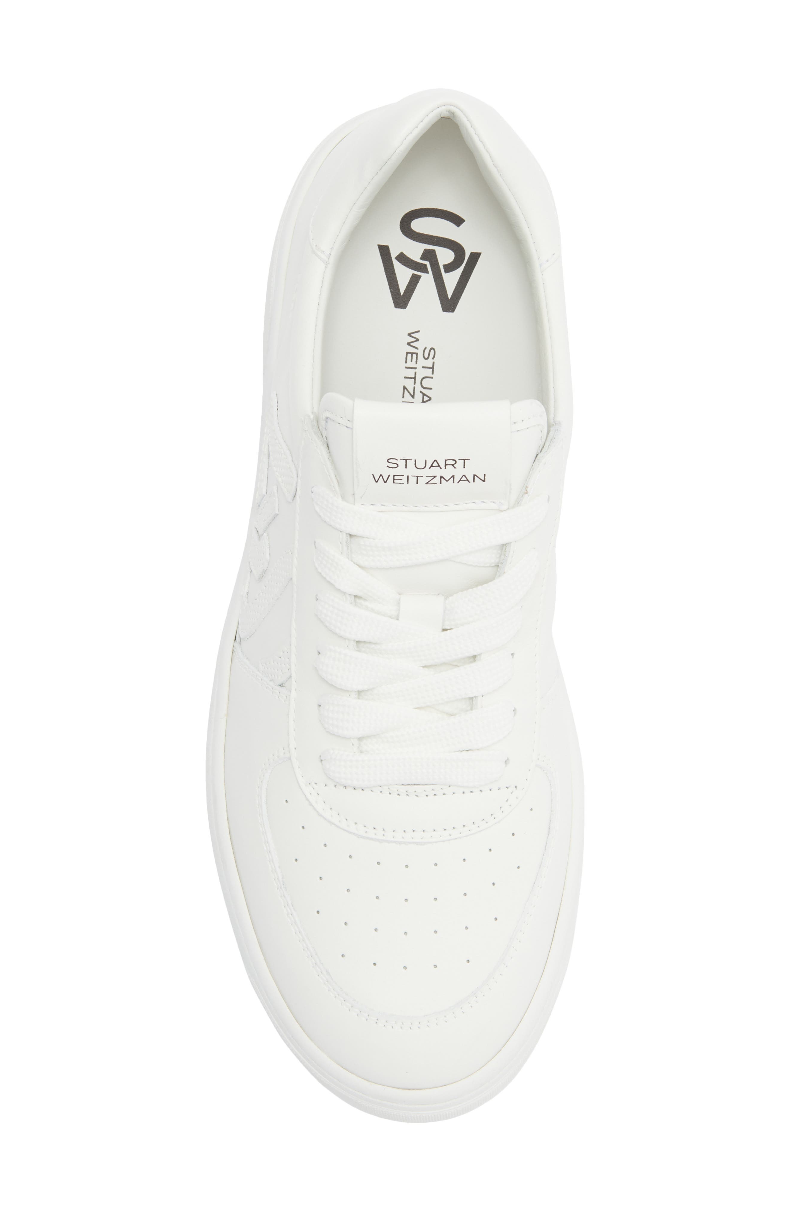 Stuart Weitzman Courtside Sneaker, Alternate, color, White