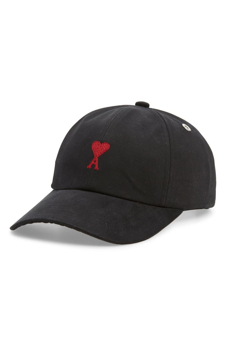 AMI PARIS Ami de Coeur Embroidered Baseball Cap, Main, color, 