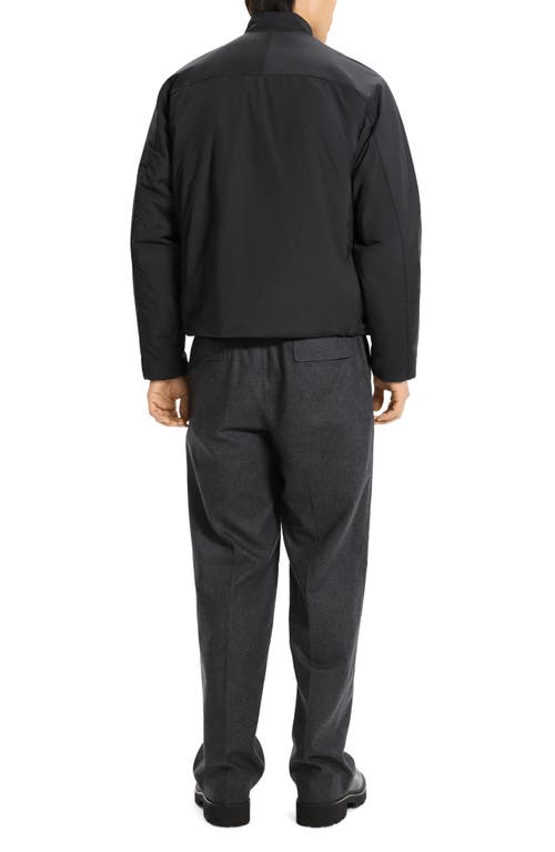 Theory Stand Collar Jacket In Motion Nylon In Black