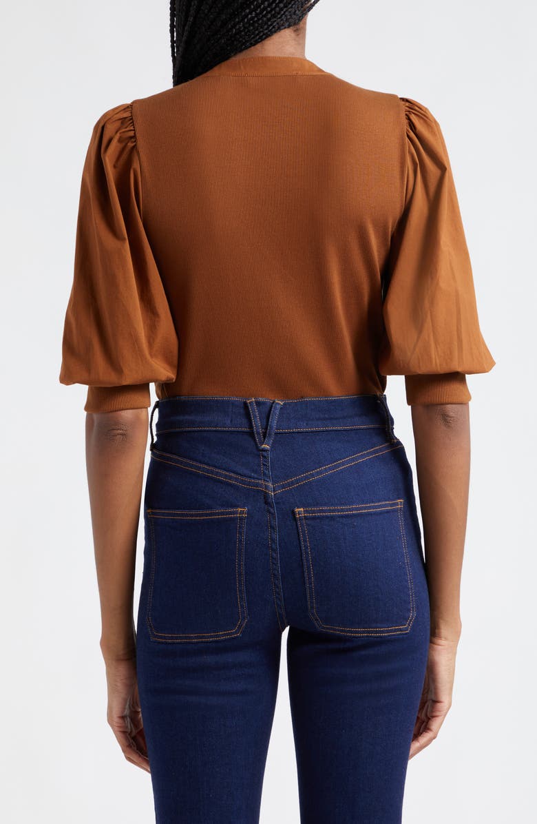 Veronica Beard Coralee Front Button Blouse, Alternate, color, Ochre