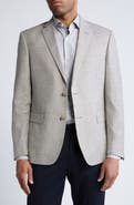 JB Britches Regular Fit Textured Wool & Linen Mélange Sport Coat
