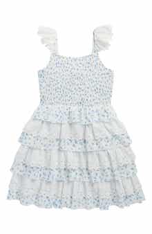 Zunie Kids' Smocked Bodice Tiered Dress