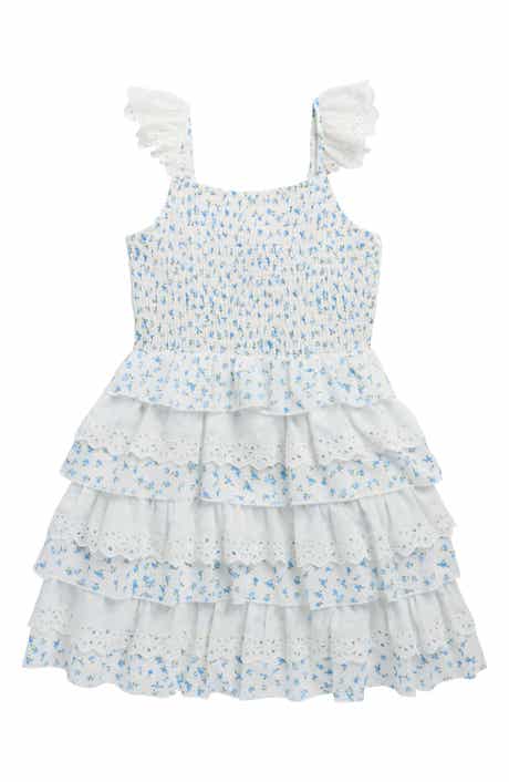 Zunie Kids' Smocked Bodice Tiered Dress