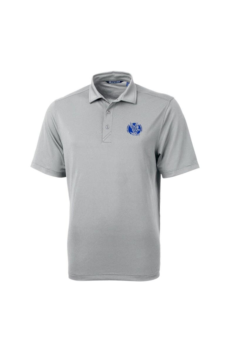 Cutter & Buck Men's Cutter & Buck Gray Air Force Falcons Team Logo Virtue Eco Pique Recycled Polo, Alternate, color, 