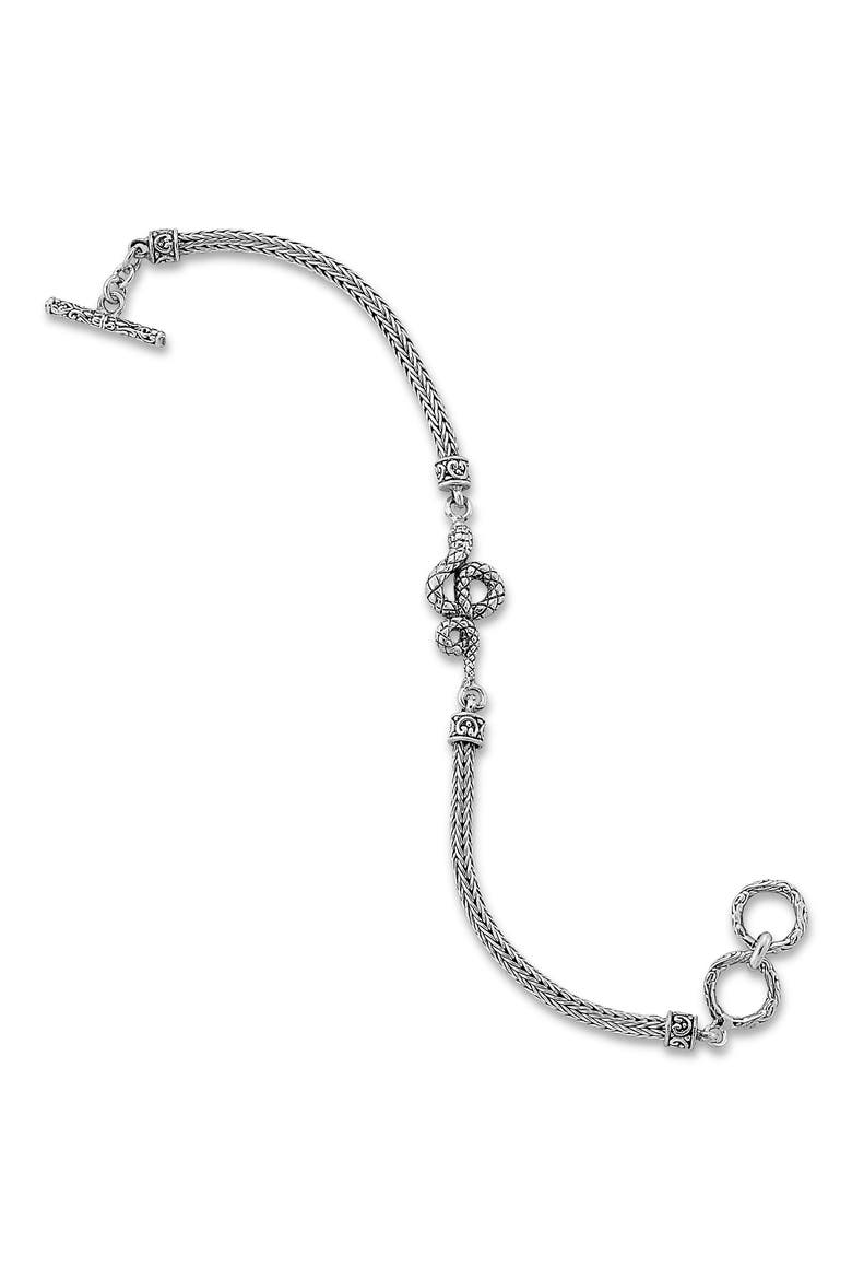 Sterling Silver Snake Bracelet, Main, color, SILVER