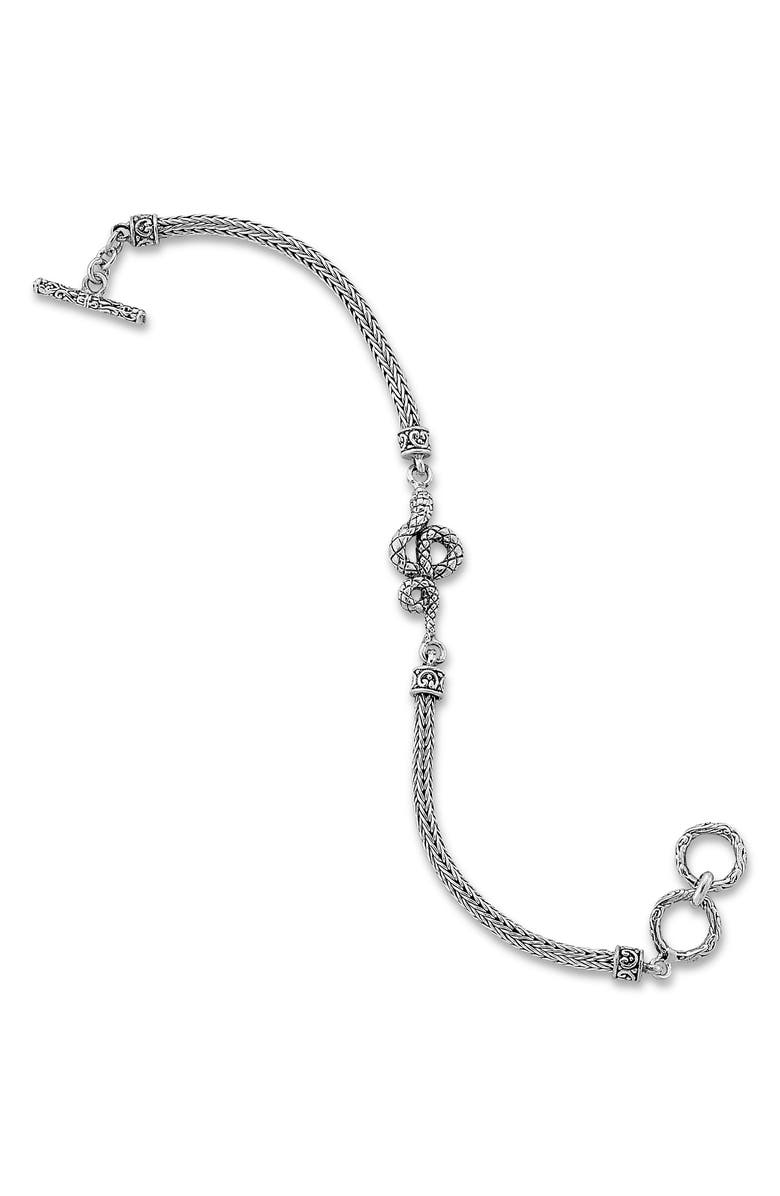 SAMUEL B. Sterling Silver Snake Bracelet, Main, color, Silver