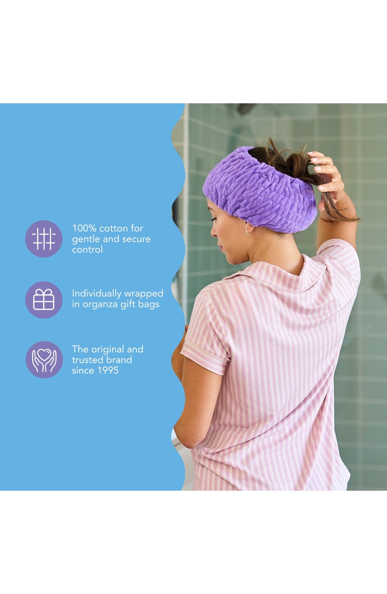 TURBIE TWIST 4 Pack Turbie Band, Extra Wide Cotton Headbands, Alternate, color, Berry Lovely