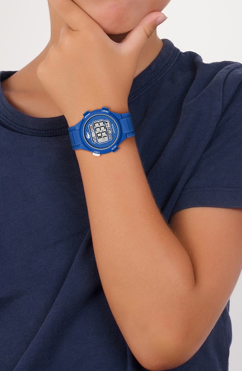 Lacoste Kids' LC33 Silicone Strap Watch, 34mm, Alternate, color, Blue