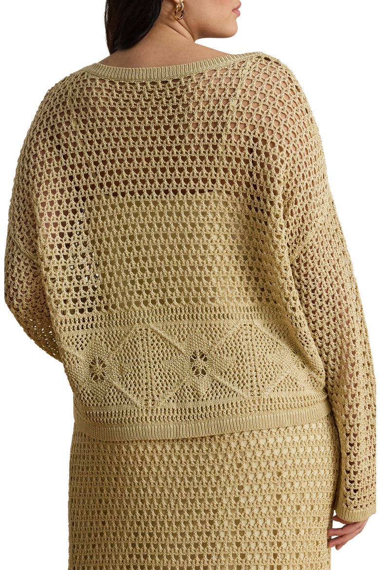 Astound Open Stitch Linen Blend Sweater, Alternate, color, CANYON SAND BROWN