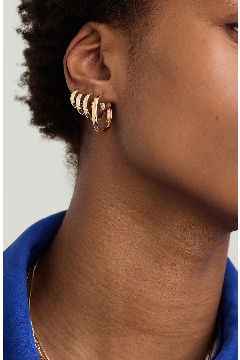 Bold Large Hoops, Alternate, color, Yellow Gold