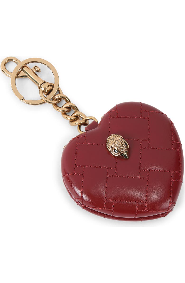 Kurt Geiger London Kensington Heart Mirror Bag Charm, Alternate, color, Red