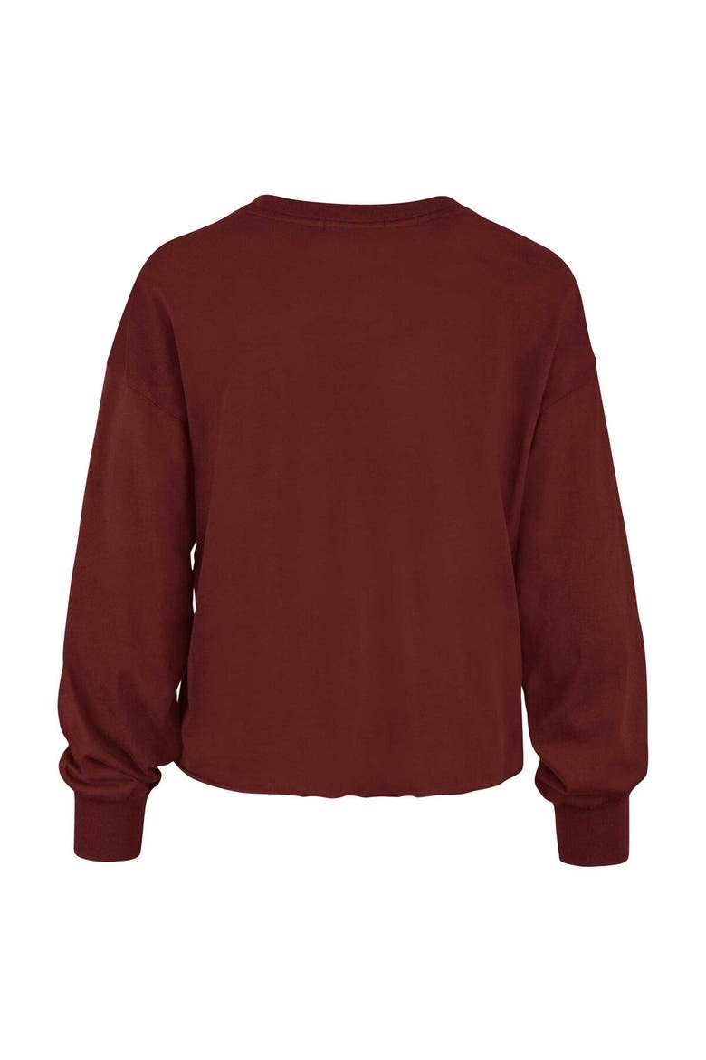 Women's '47 Crimson Alabama Crimson Tide Bottom Line Parkway Long Sleeve High Waist T-Shirt, Alternate, color, Crimson