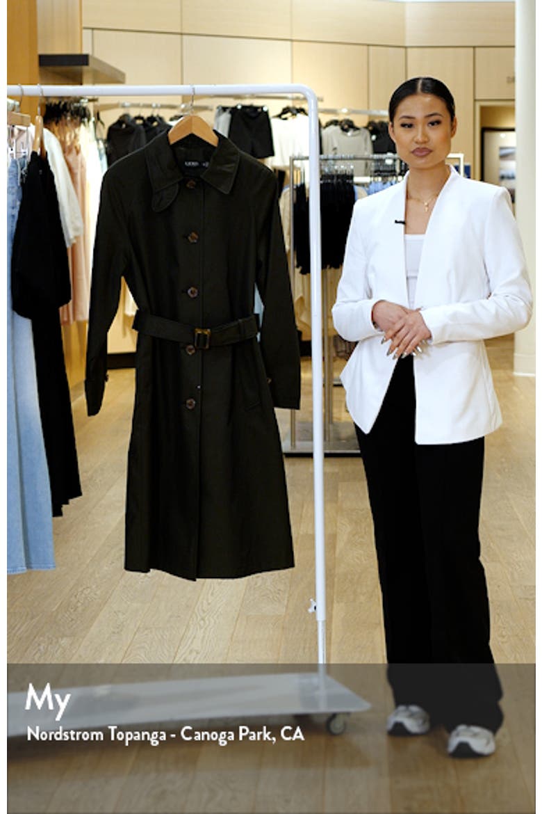 Water Resistant Belted Single Breasted Trench Coat video