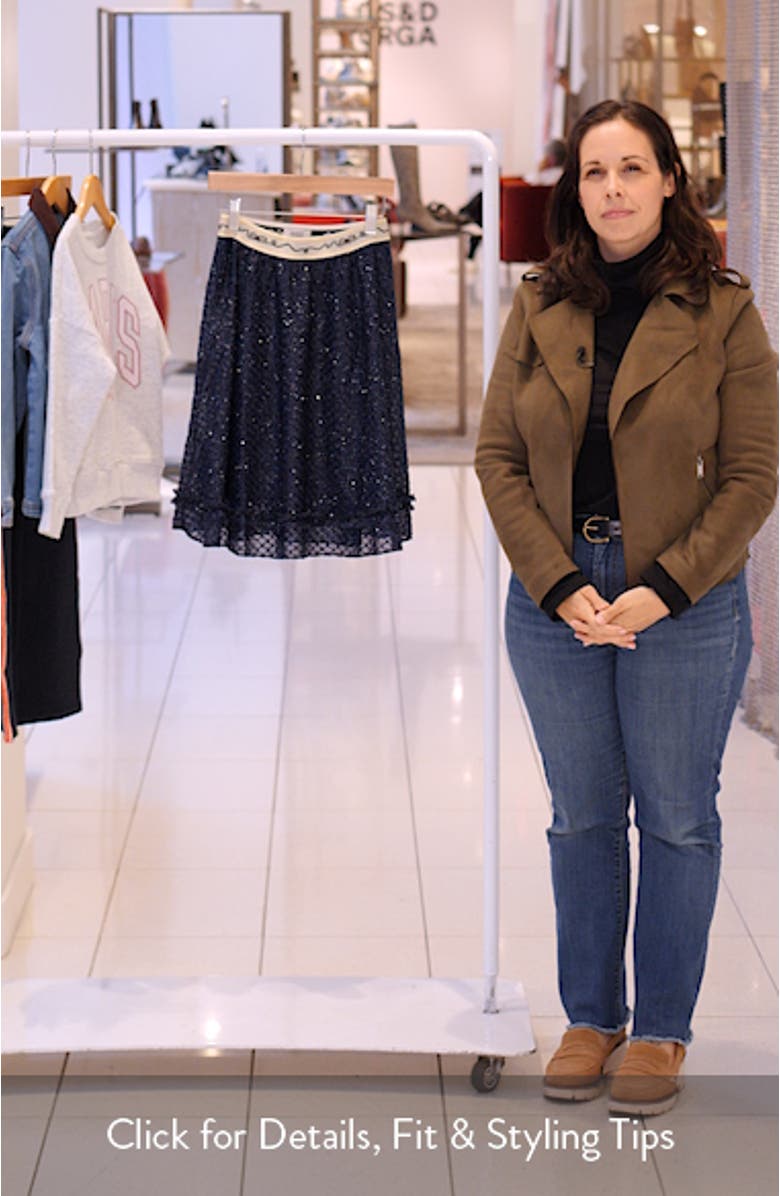 Kids' Fancy Sparkle Midi Skirt, sales video thumbnail