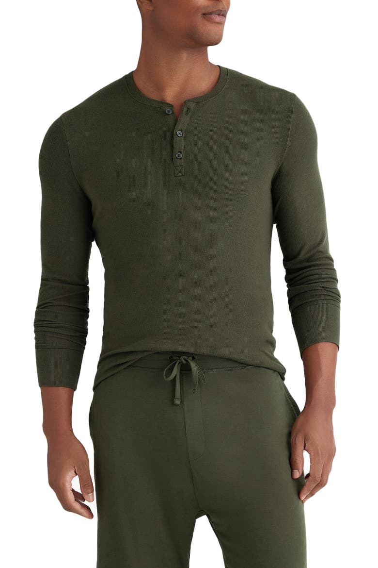 Lounge Long Sleeve Henley, Main, color, ROSIN