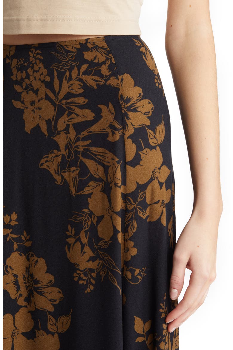 Zoe Side Slit Midi Skirt, Alternate, color, NIGHT BLOOM