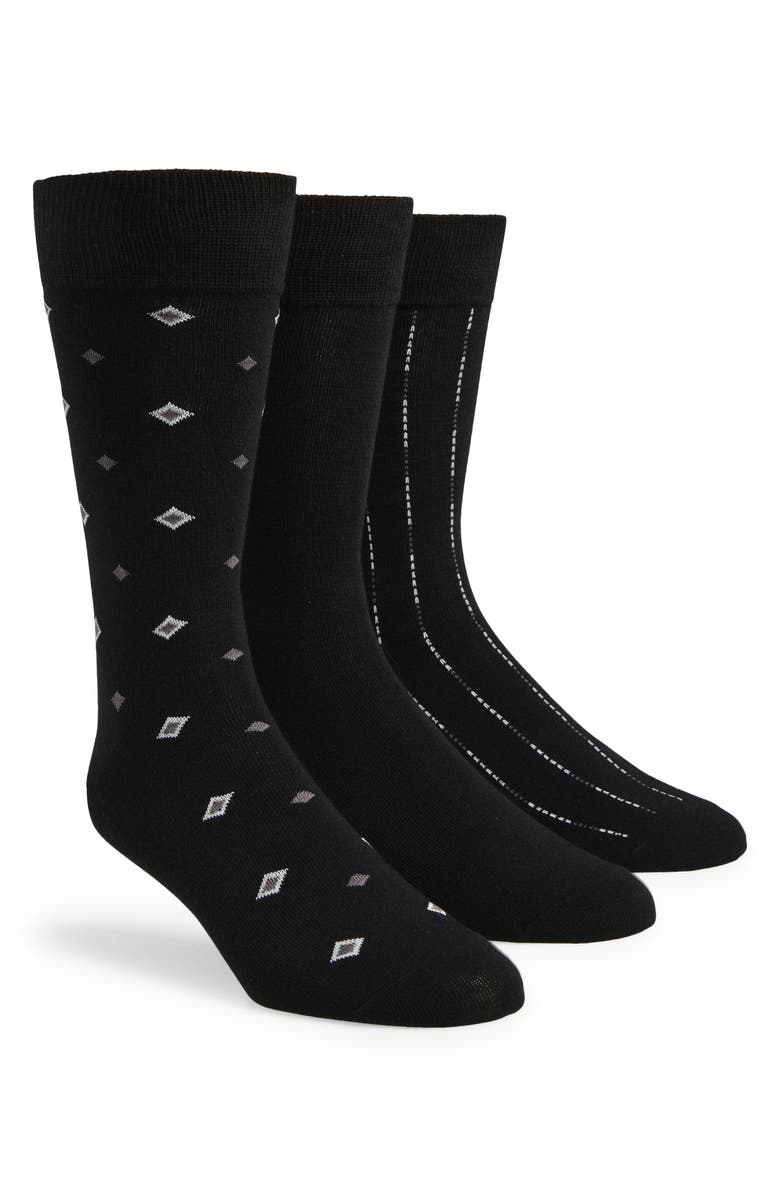 Cole Haan Assorted 3-Pack Dress Socks, Main, color, 