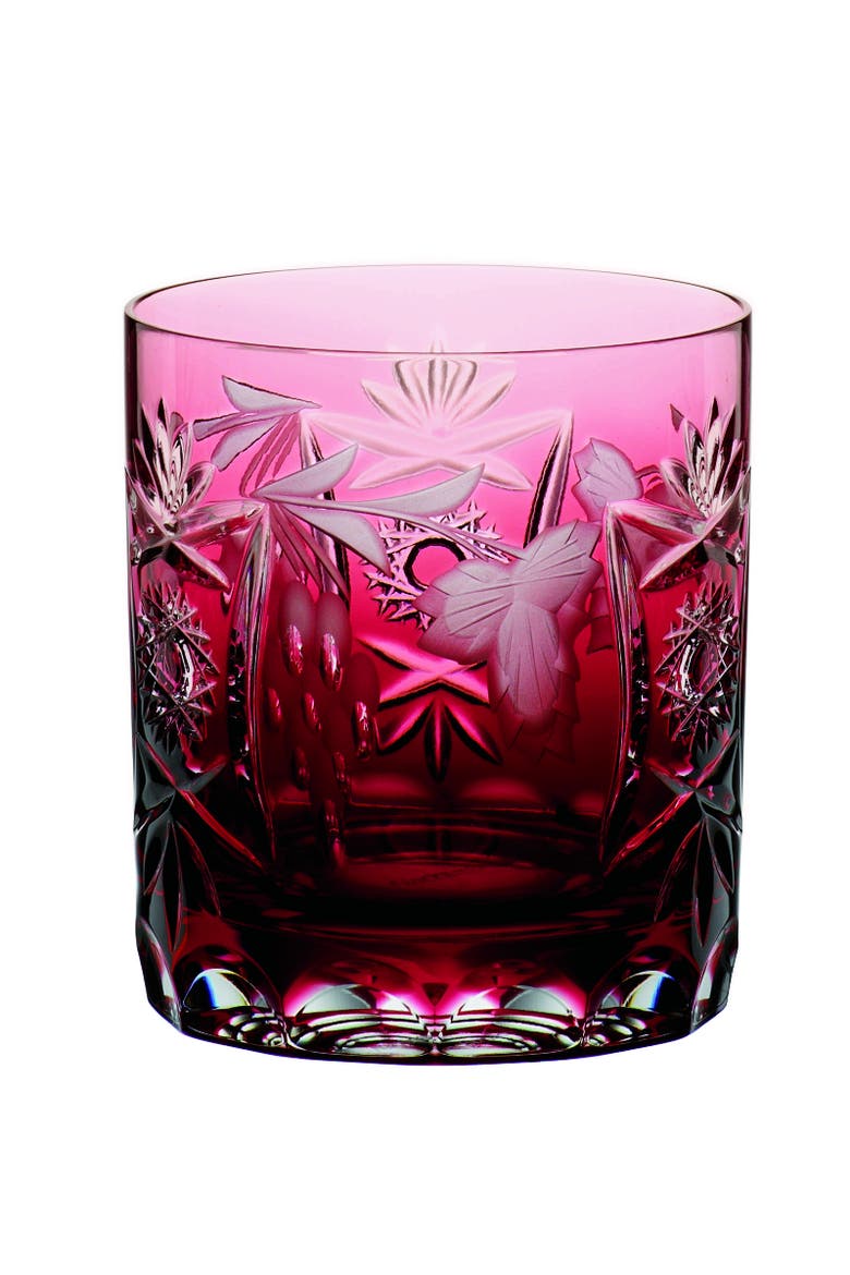Traube Crystal Glass Handmade Whisky Tumbler, Main, color, Ruby