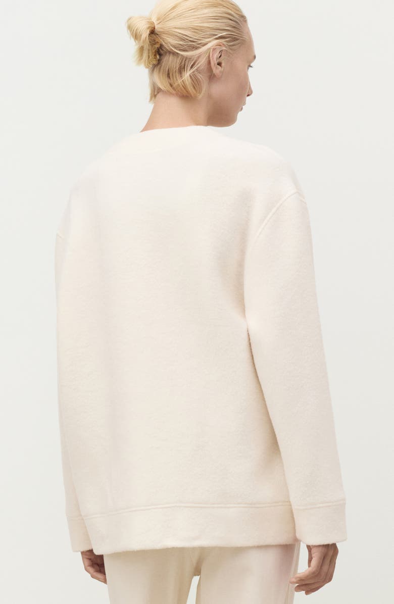 MANGO Cotton & Wool Blend Cardigan, Alternate, color, Ivory White