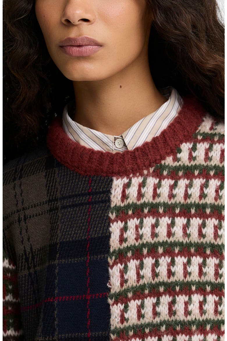 Ashford Mixed Pattern Sweater, Alternate, color, MULTI