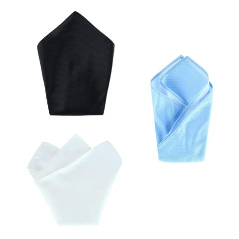 The Gatsby 12 inch Solid Silk Pocket Square Trio