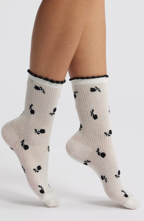 Daniella Waffle Crew Socks