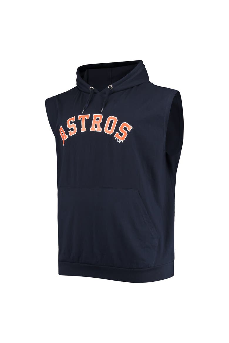 Men's Navy Houston Astros Jersey Muscle Sleeveless Pullover Hoodie, Alternate, color, Navy