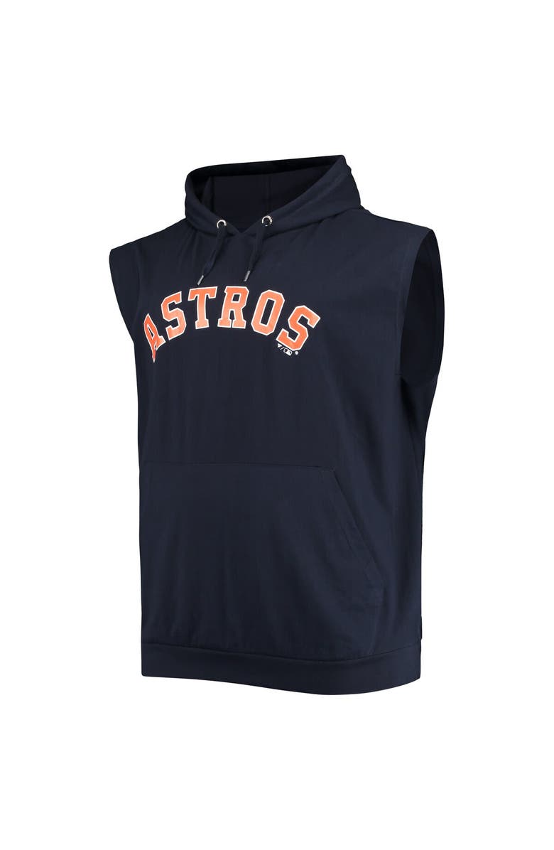 PROFILE Men's Navy Houston Astros Jersey Muscle Sleeveless Pullover Hoodie, Alternate, color,