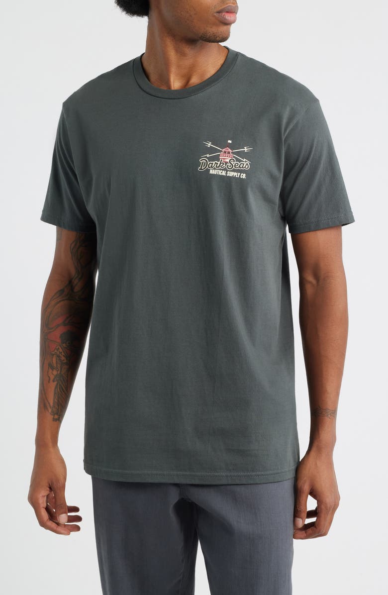 DARK SEAS Beacon Cotton Graphic T-Shirt, Main, color, Charcoal