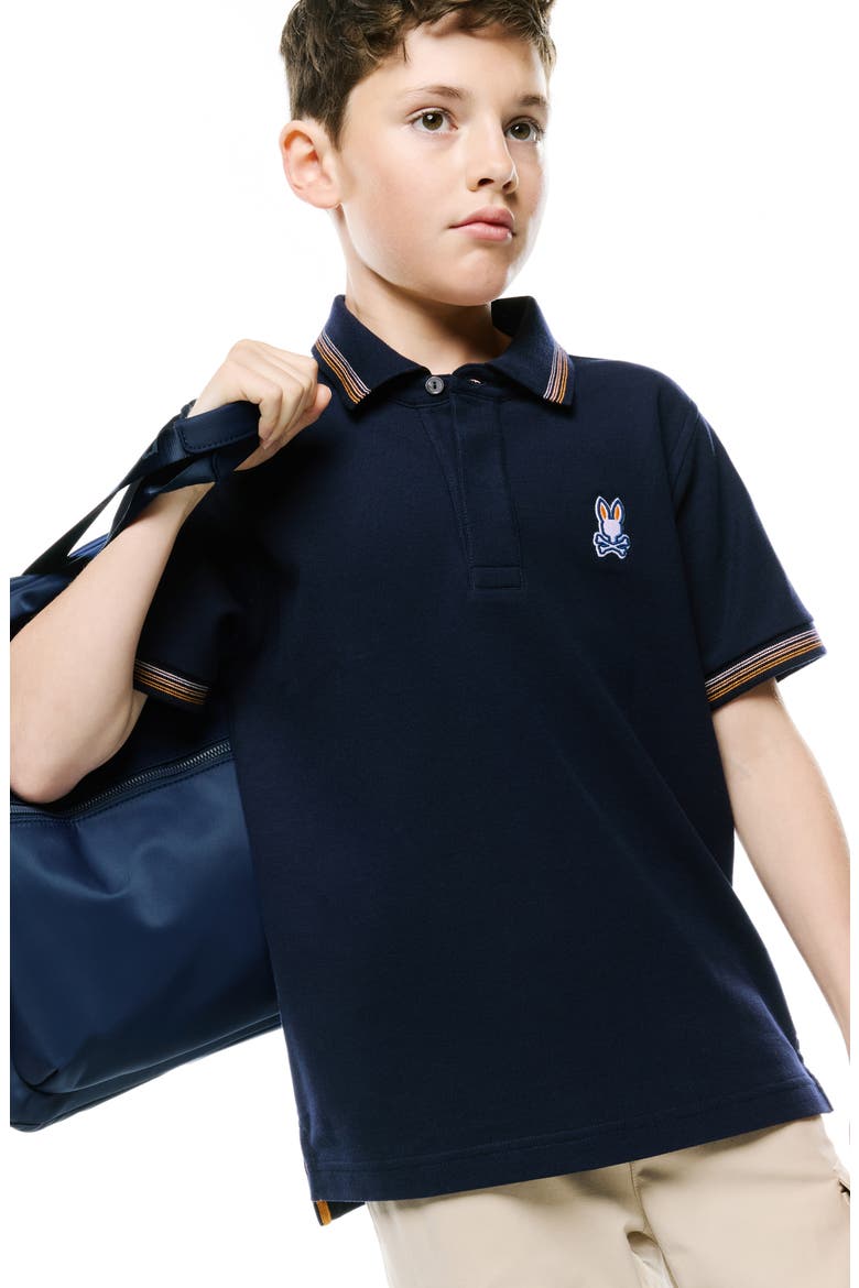 Kids' Jaydon Pique Polo, Alternate, color, BARITONE BLUE